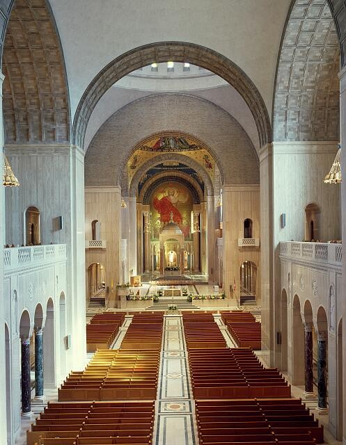 Washington DC National Shrine Immaculate Conception Sanctuary 1980s Interior