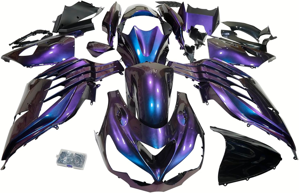 Chameleon Blue Purple Bodywork For Kawasaki ZX14R ZZ-R1400 2012 - 2021 Fairings