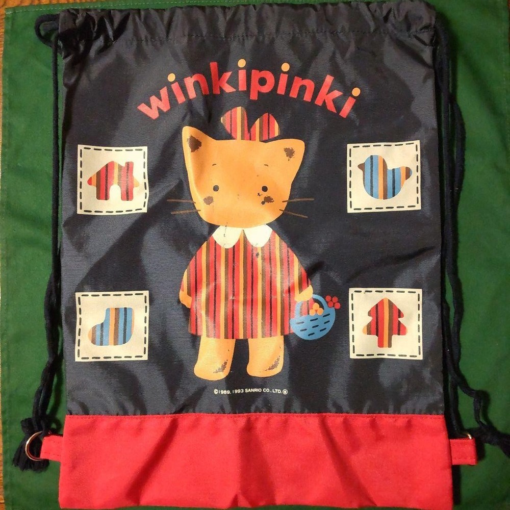 Winkipinki knapsack, Showa retro, vintage, rare, SANRIO Kawaii
