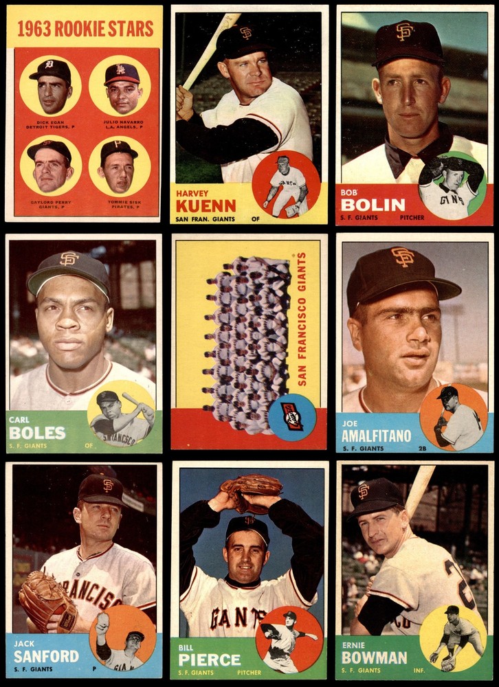 1963 Topps San Francisco Giants Near Team Set 6 - EX/MT 7284421 (14 / 41 cards)