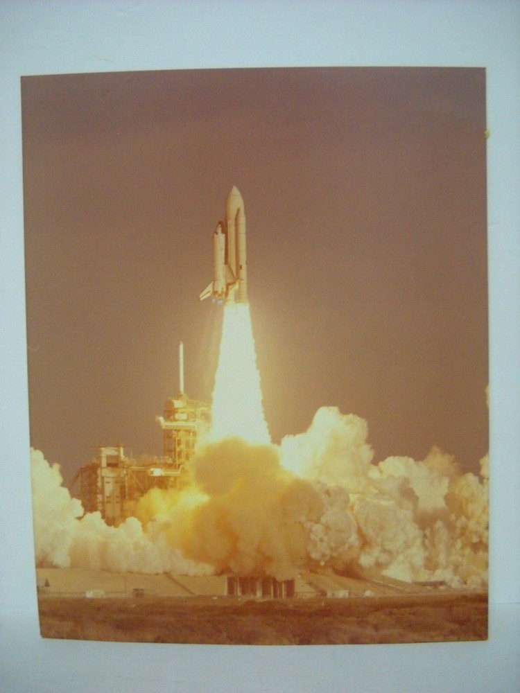 Vintage Kodak Photo Space Shuttle Columbia STS-1 Launch NASA Cape Canaveral 1981