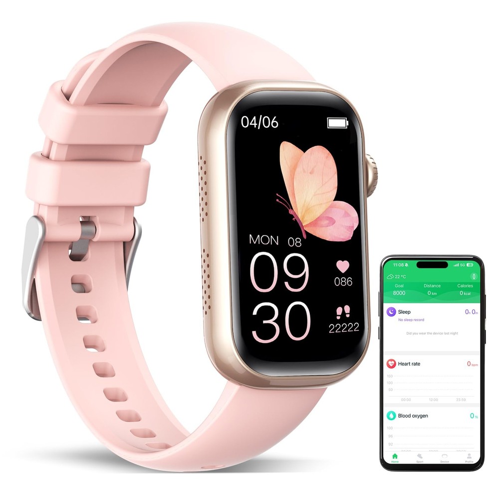 Tracker, Smart Watch with 247 Dynamic Heart Rate Blood Oxygen Monitoring Sleep