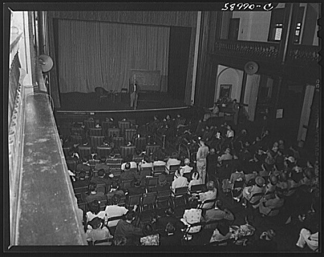 Photo:Theater Auditorium Audience on Stage 1930s-1940s
