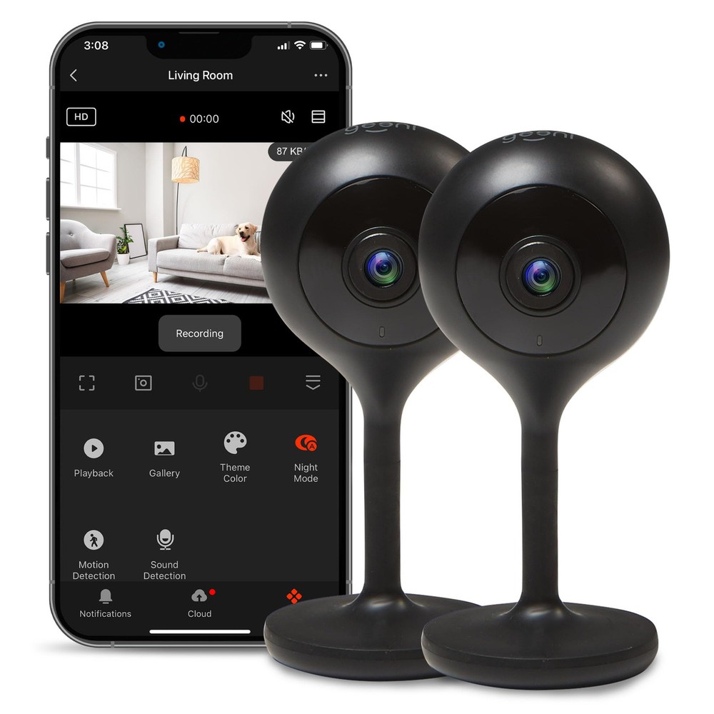 Indoor Security Camera 1080p HD with Motion Detection Night Vision Two-Way Audio