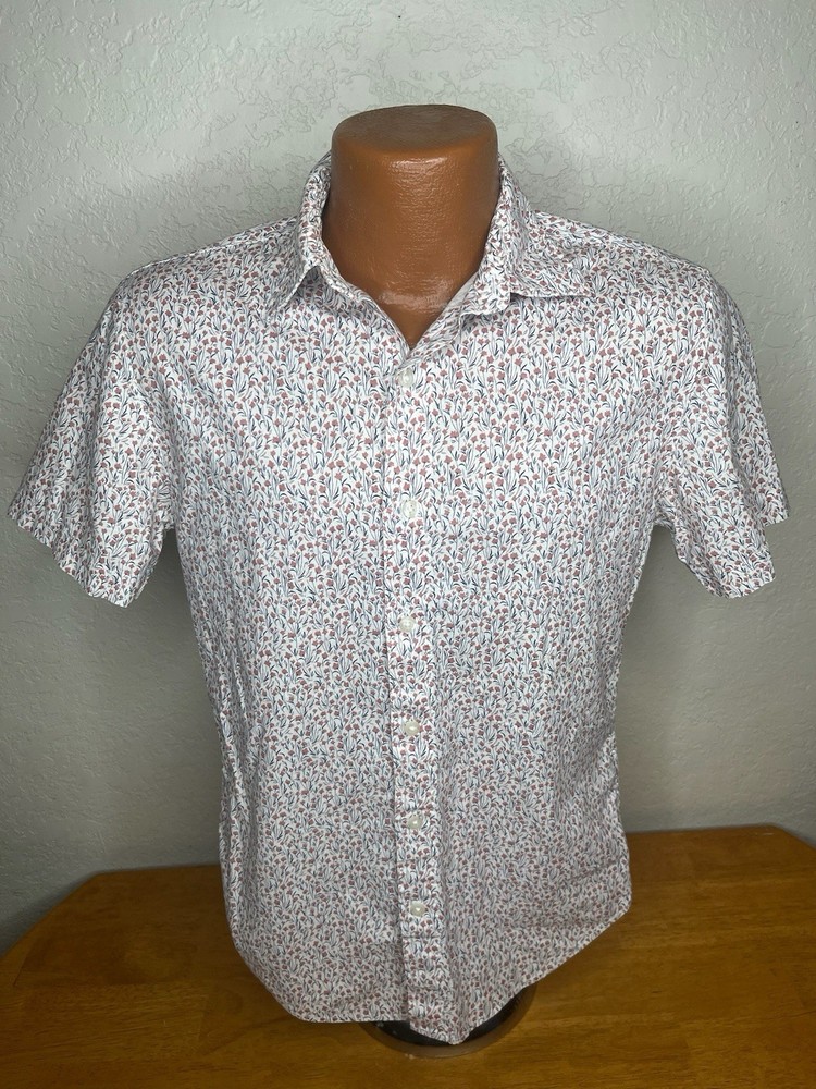 Mens Bonobos S/S Button Front Shirt Standard Fit | Extra Small XS | Flowers