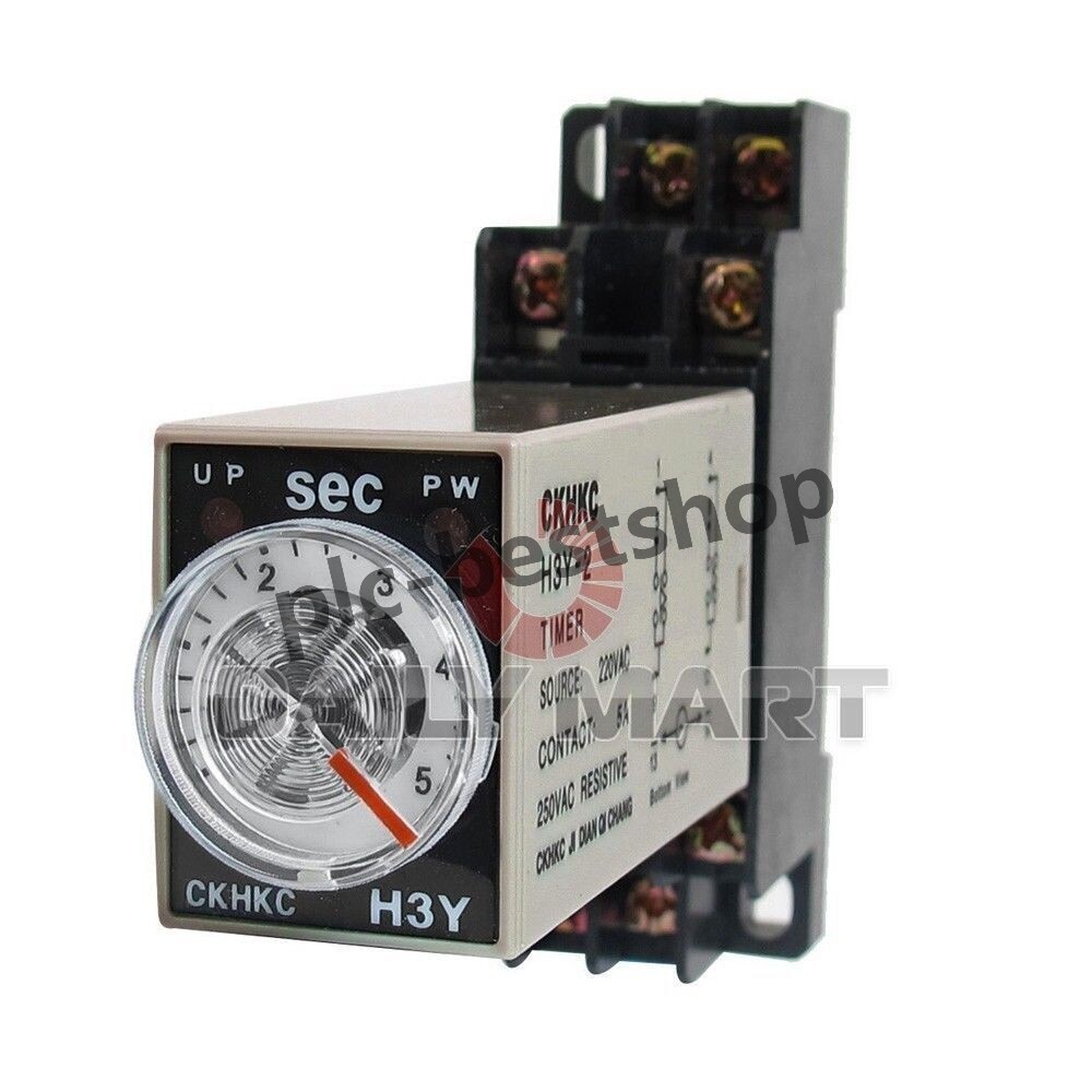 OMRON NEW H3Y-2 AC220V 5S PLC DPDT 5 SECONDS TERMINAL TIMER TIME RELAY