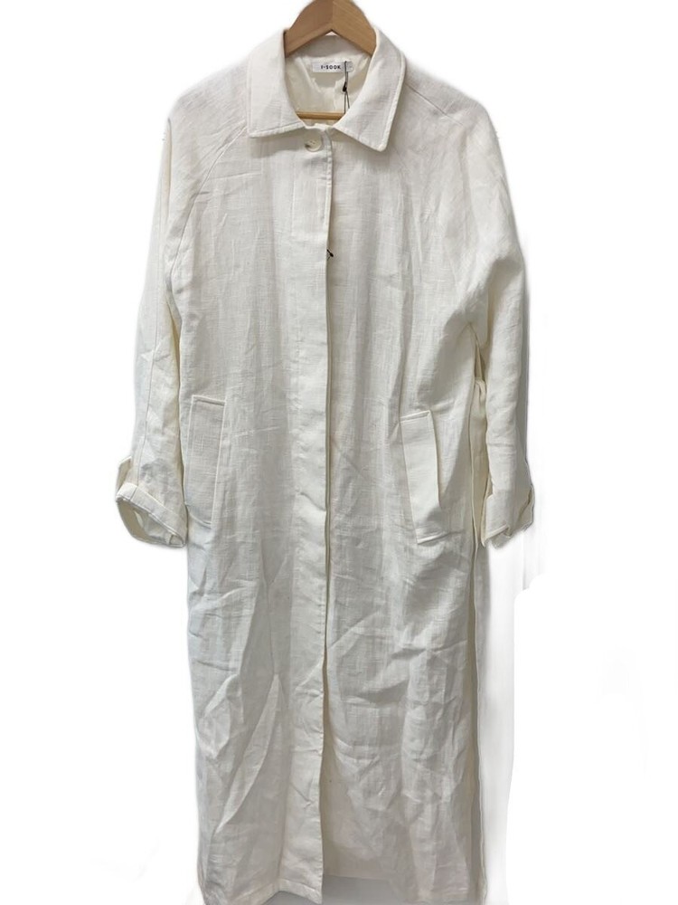I-Sook/Stainless Steel Collar Coat/-/Linen/Crm 1599
