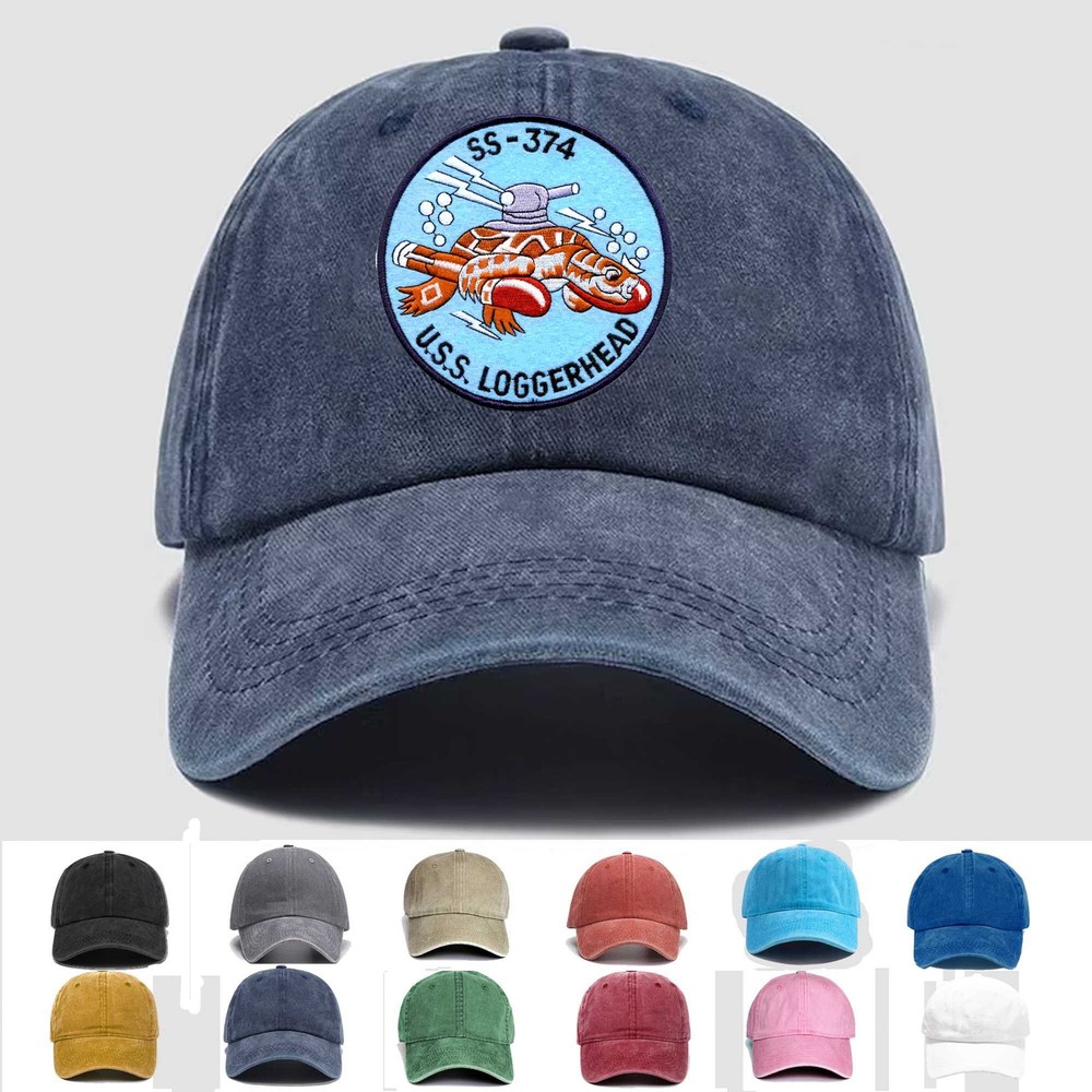 Custom Embroidered Hat SS-374 USS Loggerhead, Veteran Cap, Trucker Hat,Gift Idea