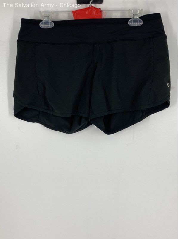 Lululemon Athletica Womens Black Elastic Waist Athletic Shorts Size 8