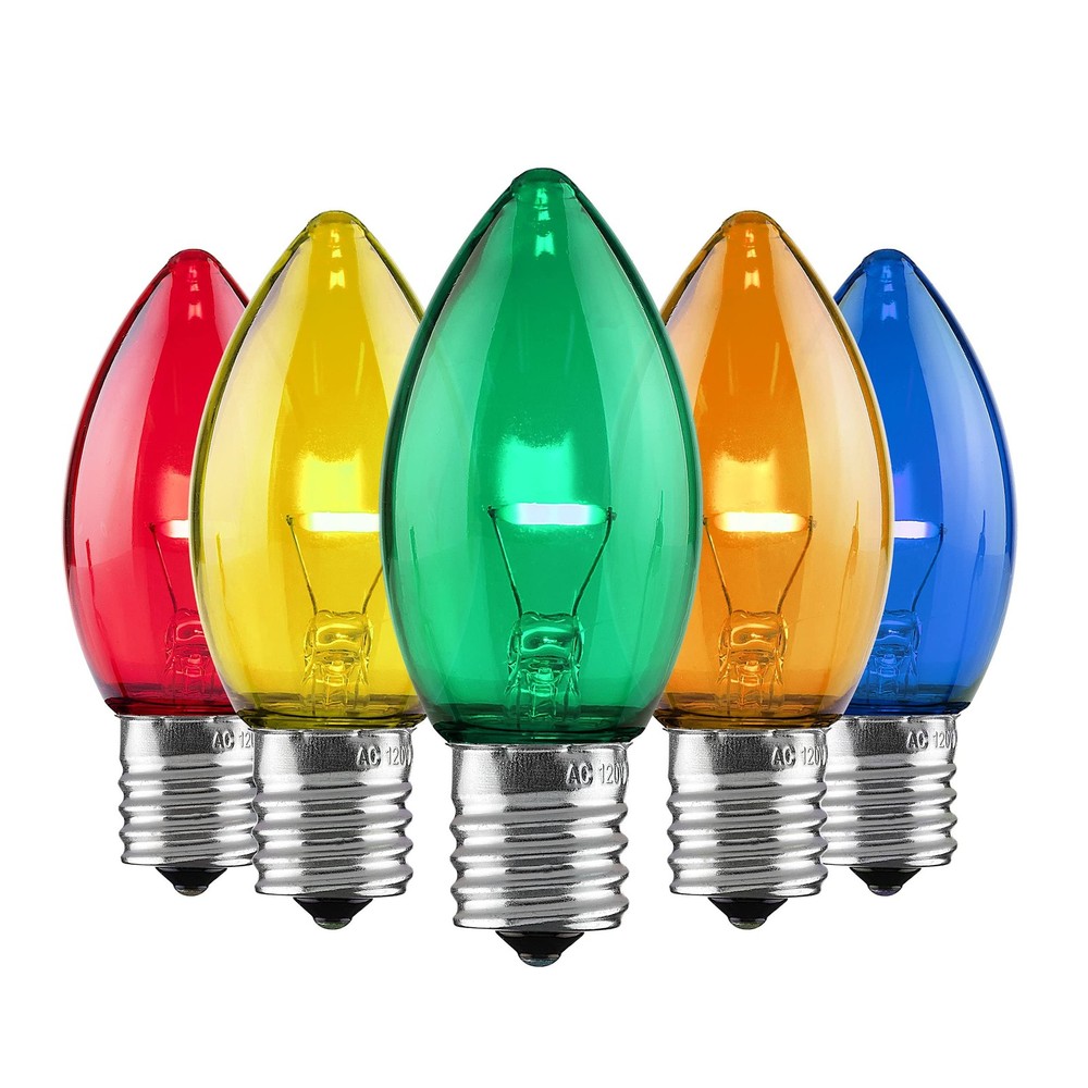 C9 LED Christmas Lights Set of 25 Multi-Colored Traditional Holiday String Lights