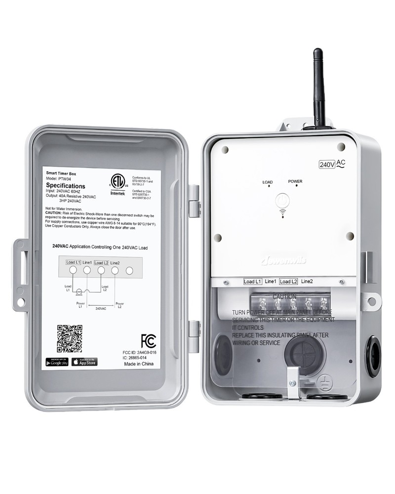 DEWENWILS Pool Pump Timer, Heavy Duty Outdoor WiFi Timer Box, for Water Heater