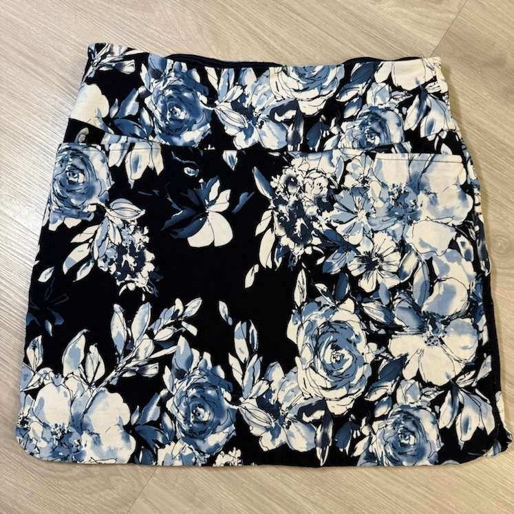 SC&CO Womens Skirt Navy Blue Floral Print A Line Mini Skirt Size L G