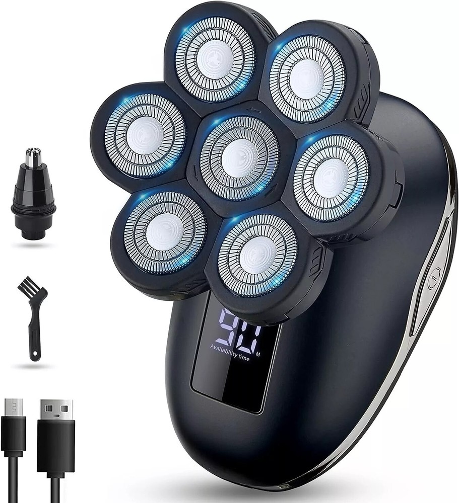 GROOMING Electric Head Hair Shaver Flex Series Replaceable Rotary Blade Wet/Dry