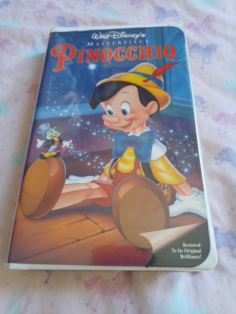 Pinocchio VHS Disney Video Tape Masterpiece Collection VTG Clamshell Nearly New!