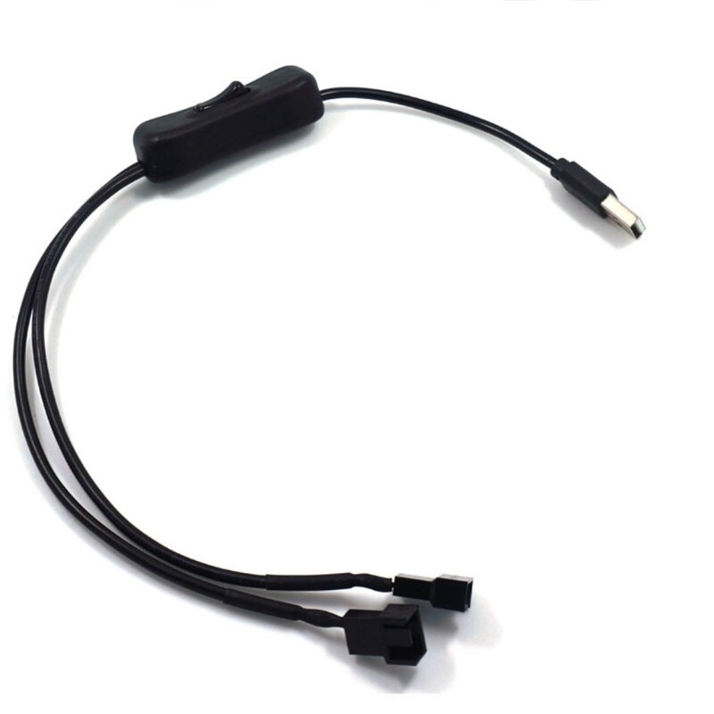 40cm USB to 3 Pin or 4 Pin Case Fan Adapter Cable USB-3Pin-4Pin  