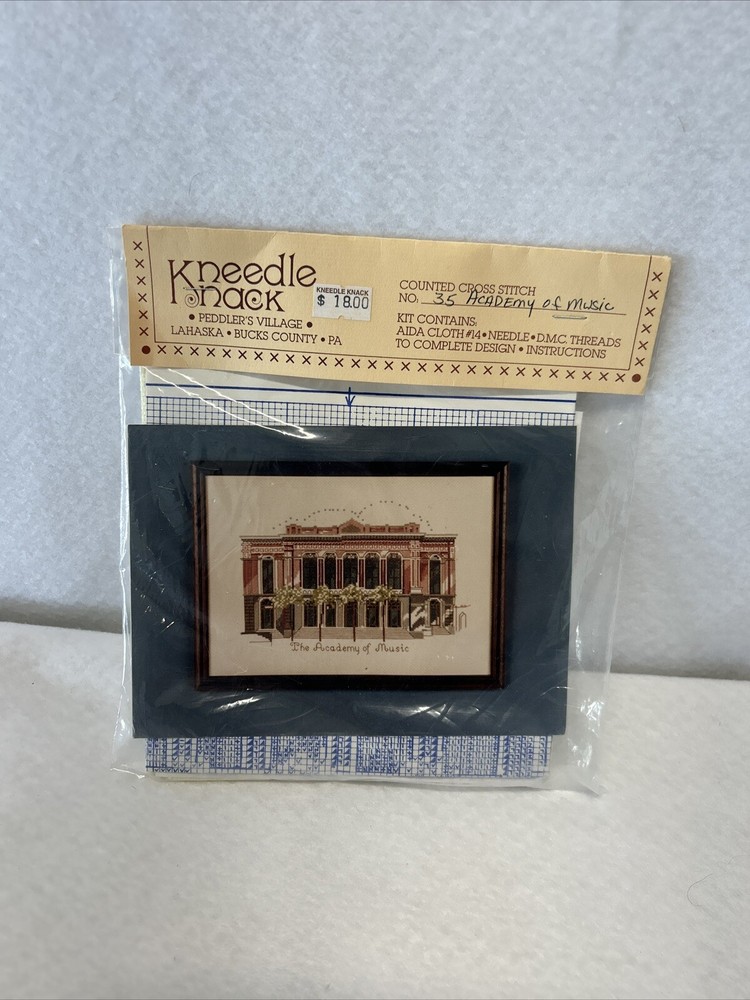 Kneedle Knack Cross Stitch Kit - No. 35 - Academy of Music - Vintage and Rare-image