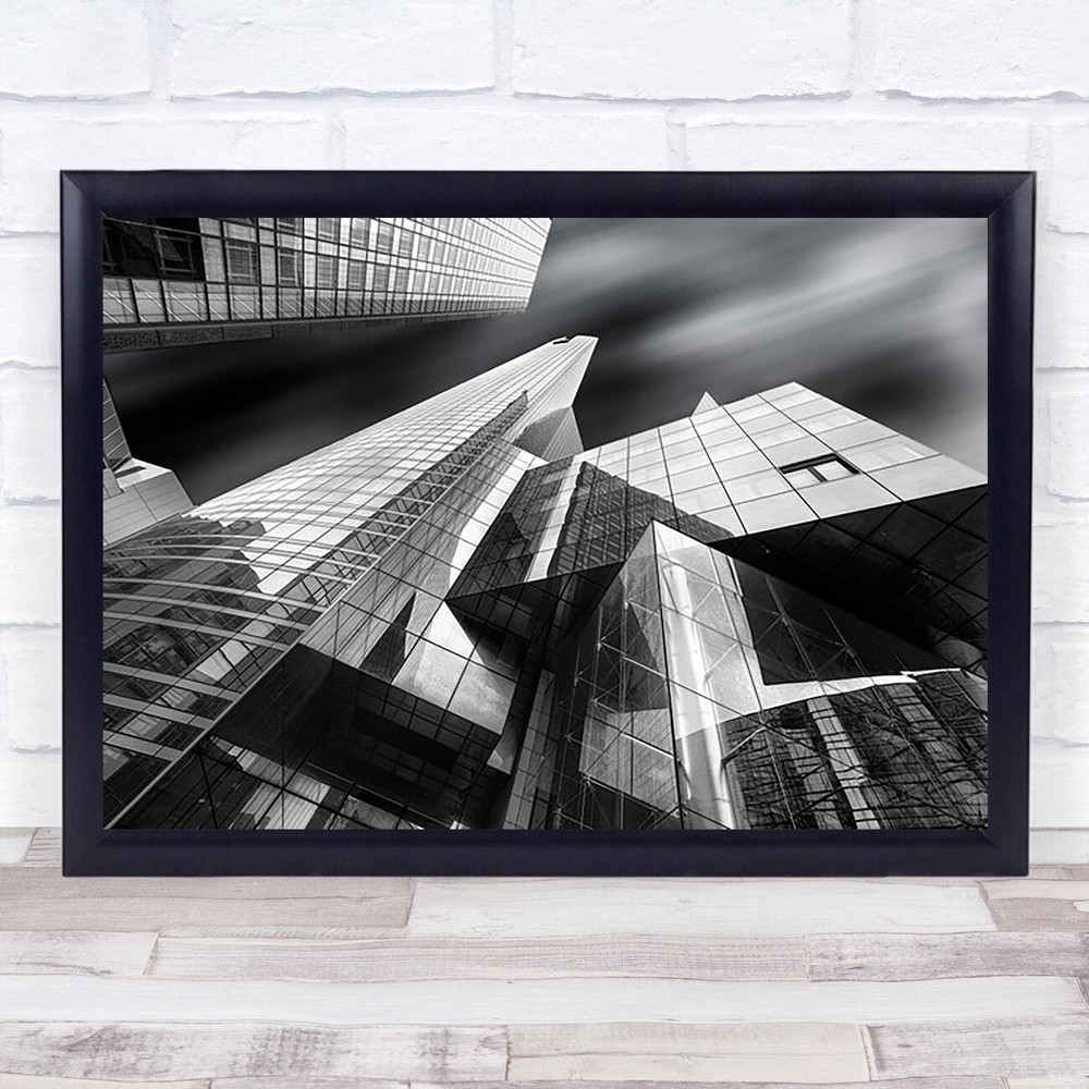 Glass City Defense Paris France La Architecture Modern Future Wall Art Print
