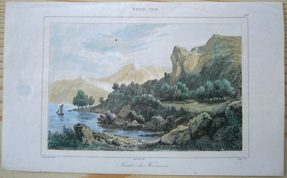 1837 print KOSCIUSZKO'S GARDEN, WEST POINT, NEW YORK STATE, #66