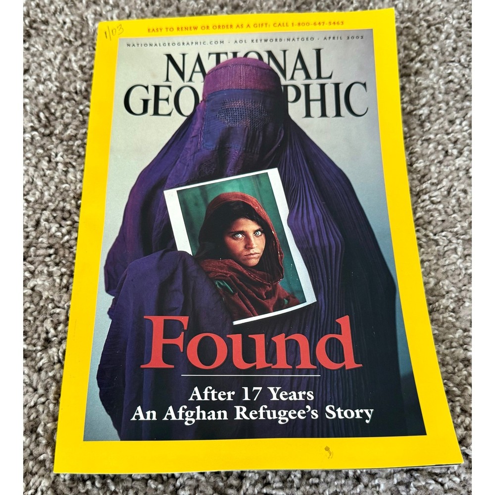 National Geographic Magazine April 2002 Afghan Girl Found Sharbat Gula Vintage