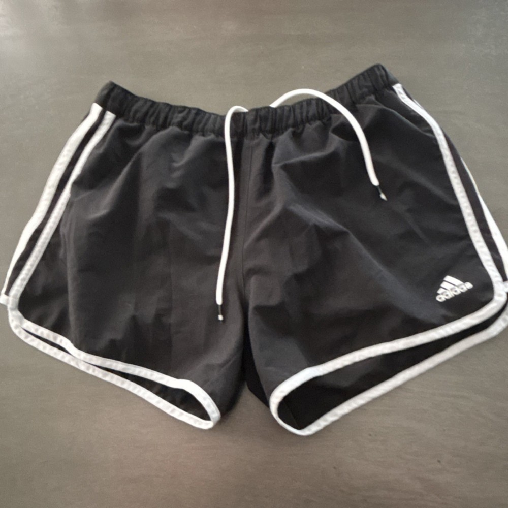 adidas Marathon 10 Climalite Women's Black Mesh Athletic Shorts Running size M
