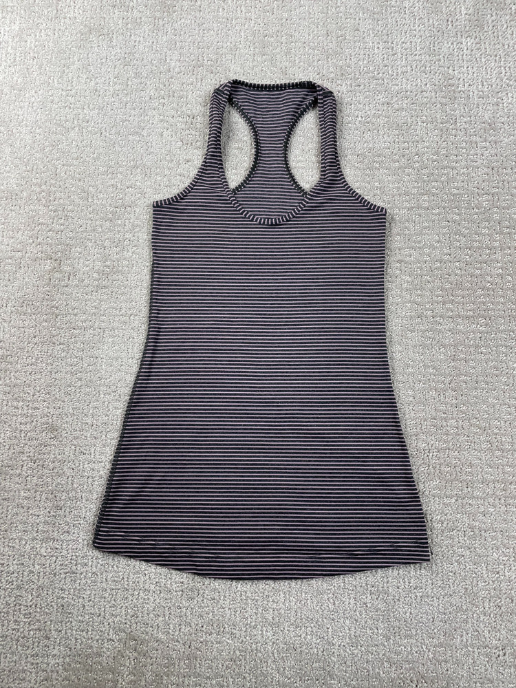 Lululemon Tank Top Womens S? Stretch Racerback Striped Athleticwear Gymwear Yoga