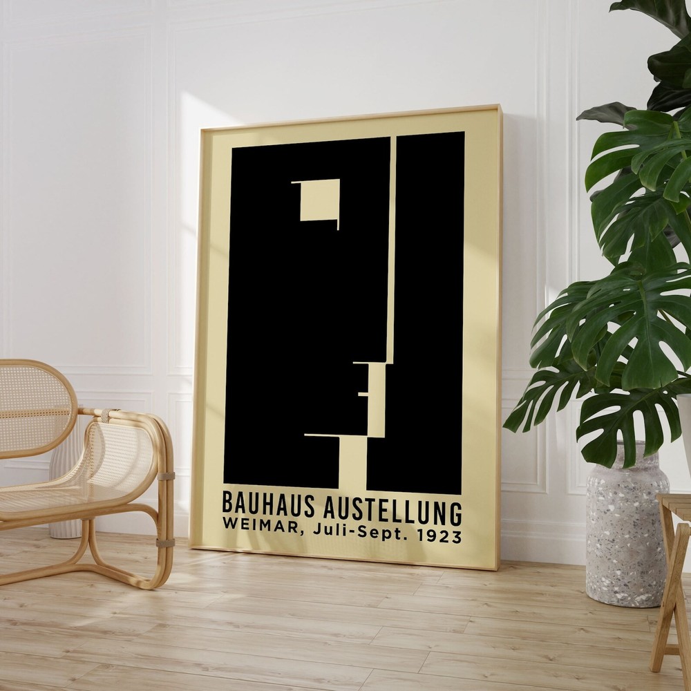 Black Bauhaus Exhibition Poster Ausstellung Vintage Poster Printable Wall Art