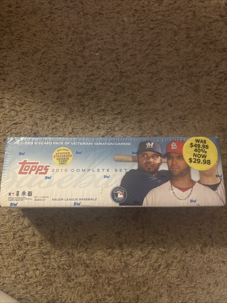 Topps 2010 Baseball Complete Set 661 Cards Includes Stephen Strasberg Rookie 661