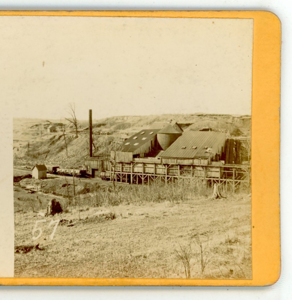 Washer & Mines Spring Valley Wisconsin WI Stereoview 1904
