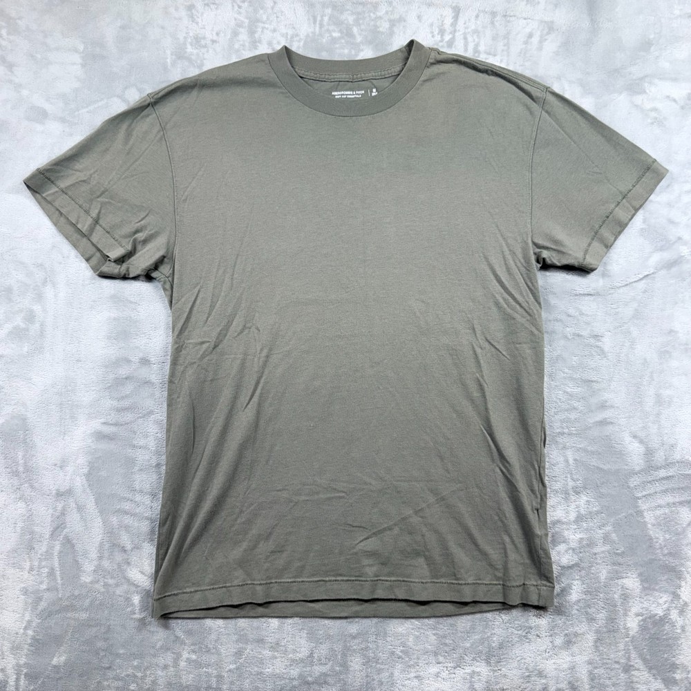 Abercrombie & Fitch Soft A&F Essentials T-shirt Men Medium Green Short Sleeve