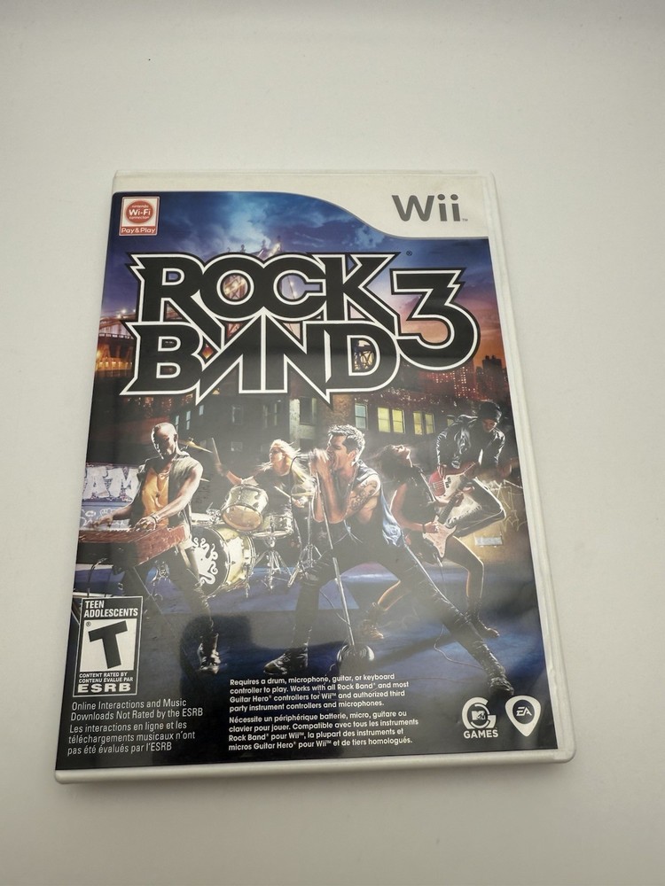Rock Band 3 (Nintendo Wii, 2010) Complete CIB with Manual & Inserts TESTED