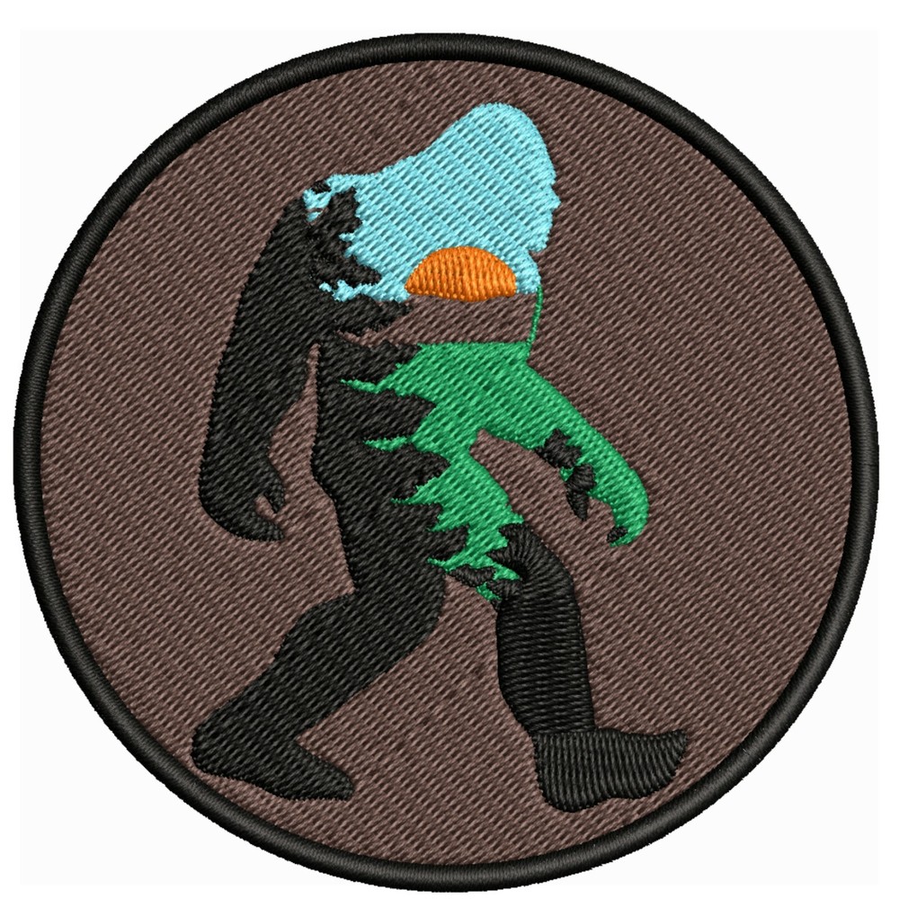 Bigfoot Sunset Patch Embroidered Iron-On Applique X-Files Cryptid Mystery Myth