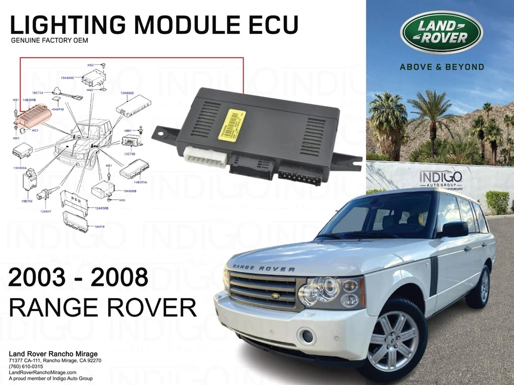 Land Rover Lighting Module ECU Range 03-09 YWC500282 OEM