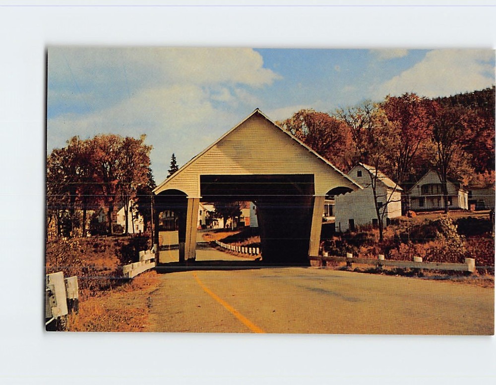 Postcard Old Covered Bridge Lyndon Vermont USA