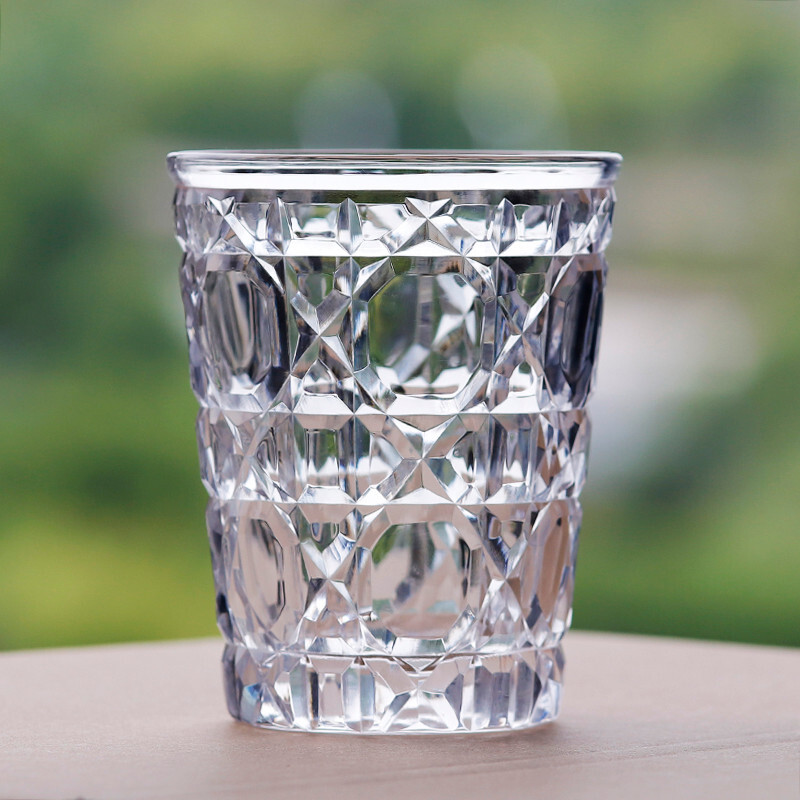 Handmade Edo Kiriko Highball Glass 9oz Clear Diamond Cut Crystal