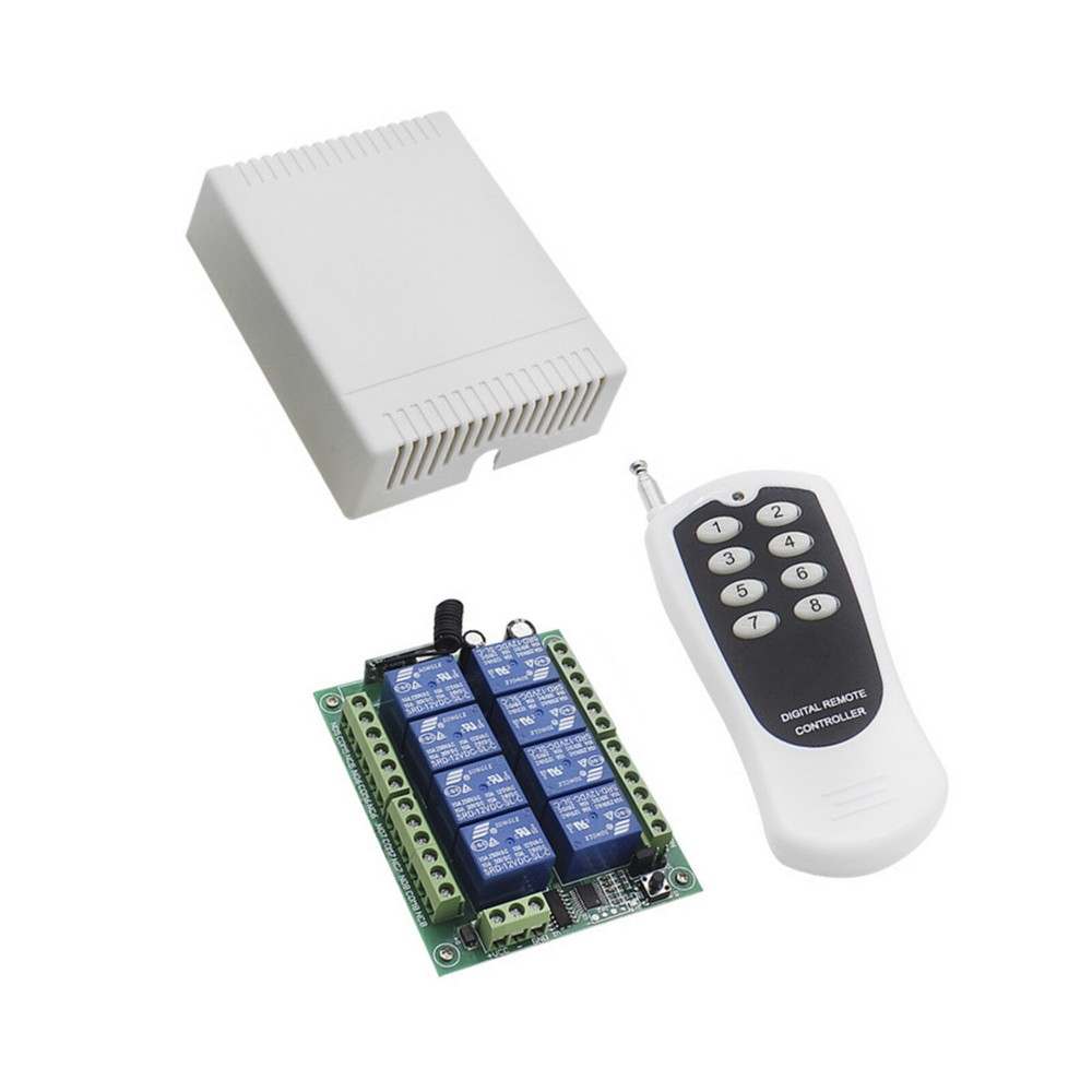 1 Set DC 12V Relay 8CH wireless RF Remote Control Switch Accessories