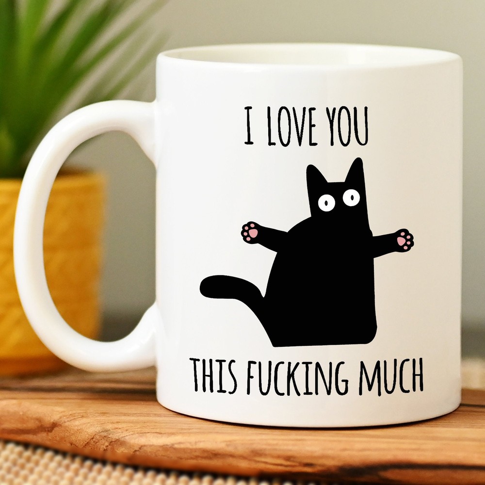 Funny Cat Lover Gift Funny Mug Meme Cat Coffee Mug I Love You Madafakas Mug
