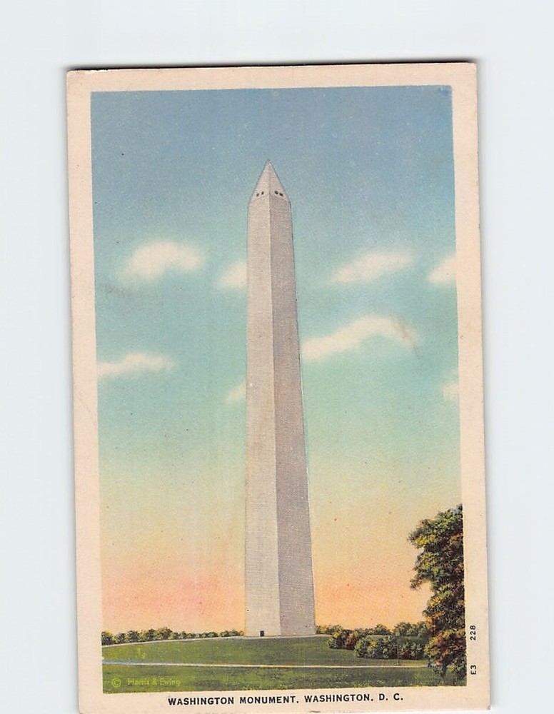 Postcard Washington Monument Washington DC USA