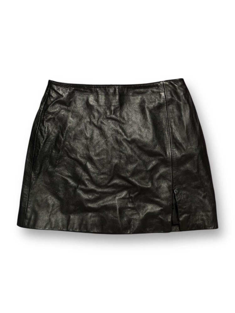 Vintage 90’s Maxima by Wilson Black Leather Mini Skirt Size 8 M