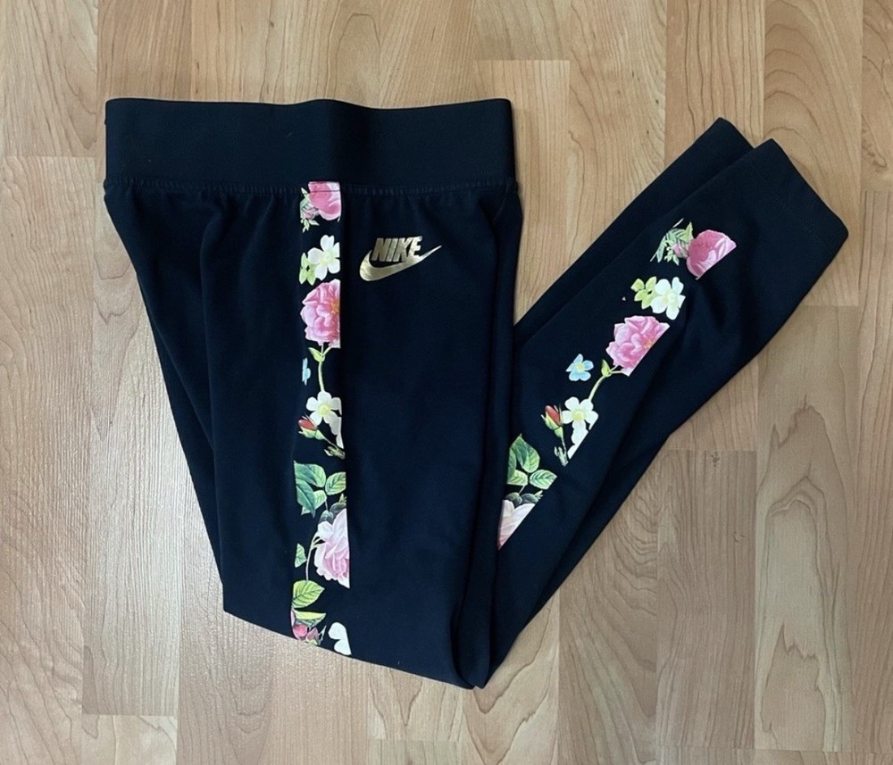 Women’s Sportswear LEG-A-SEE Floral Leggings Black Small