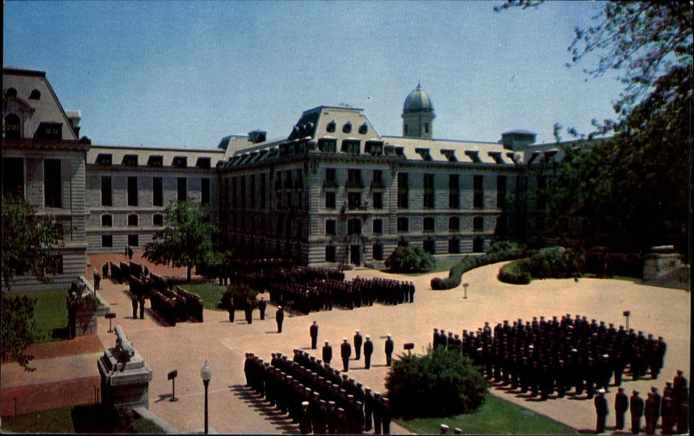 US Naval Academy ~ Annapolis Maryland ~ Midshipmen Bancroft Hall dormitory~1960s