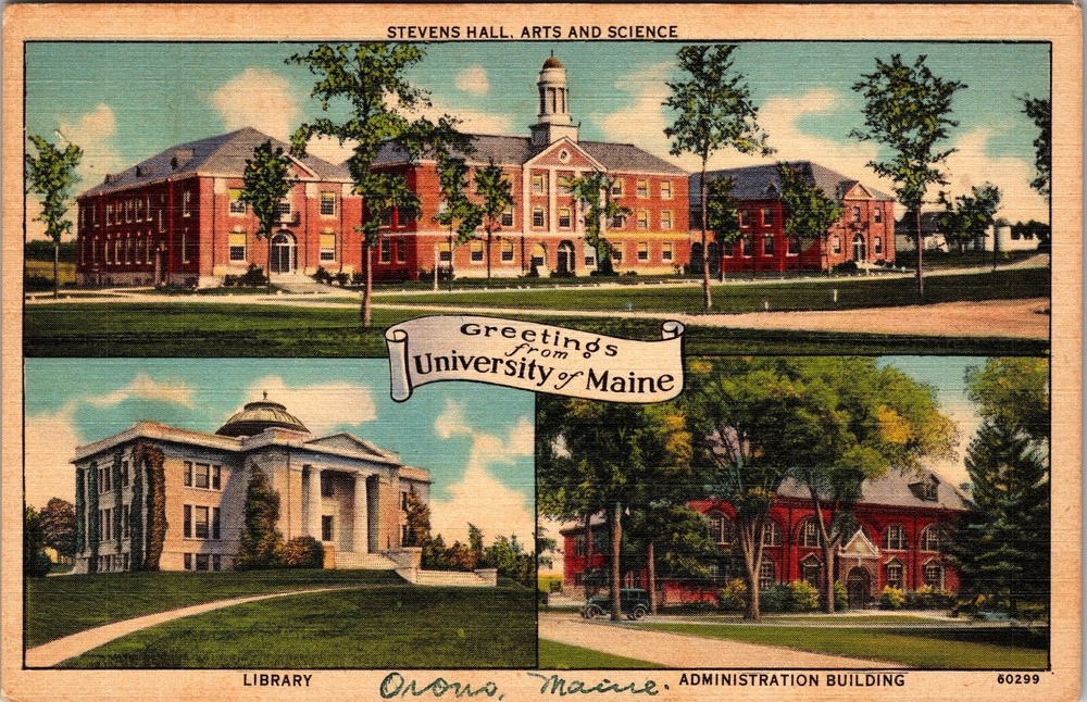 Orono ME-Maine, University Maine, Buildings, Vintage Postcard
