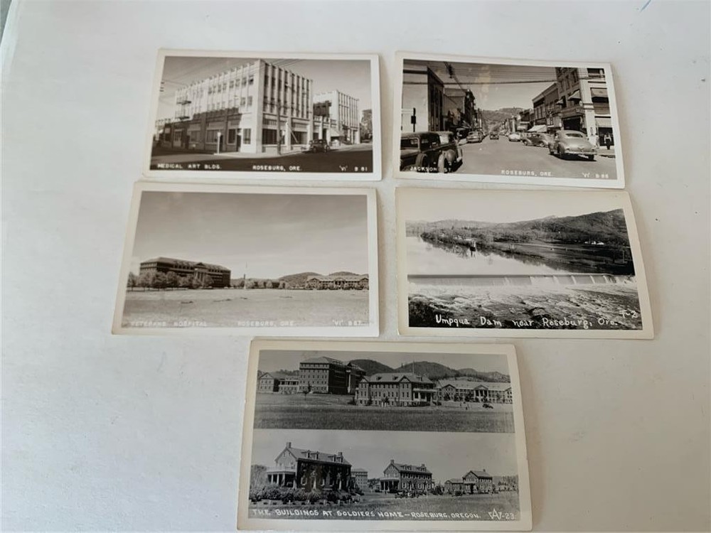 5 Different Real Photo Postcards From Roseburg, Oregon Unused