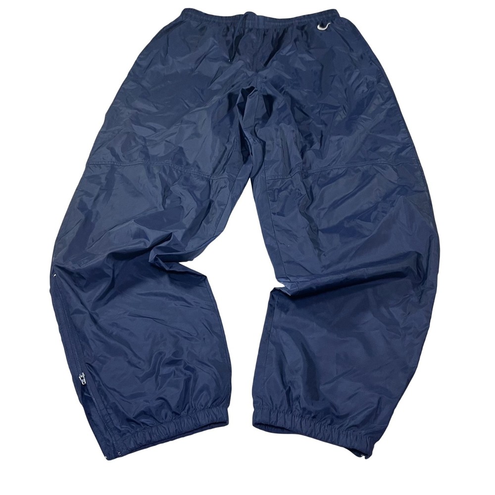 Vintage 90s Nike Mens Blue Windbreaker Nylon Track Pants Size XL Lightweight
