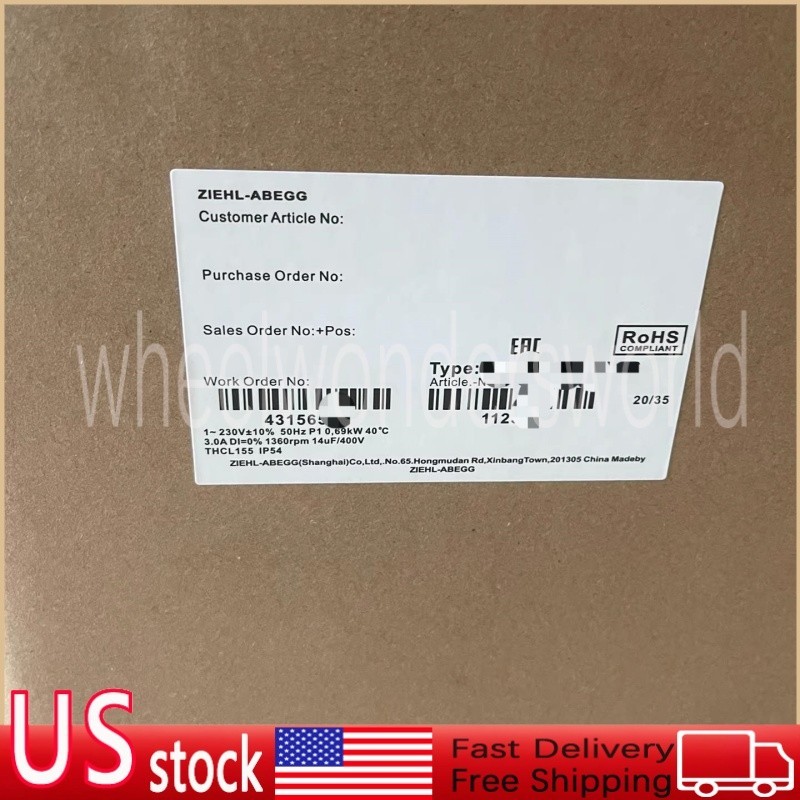 Cooling Fan FN080-SDQ.6N.V7 ZIEHL-ABEGG Original New Unopened Fast Delivery