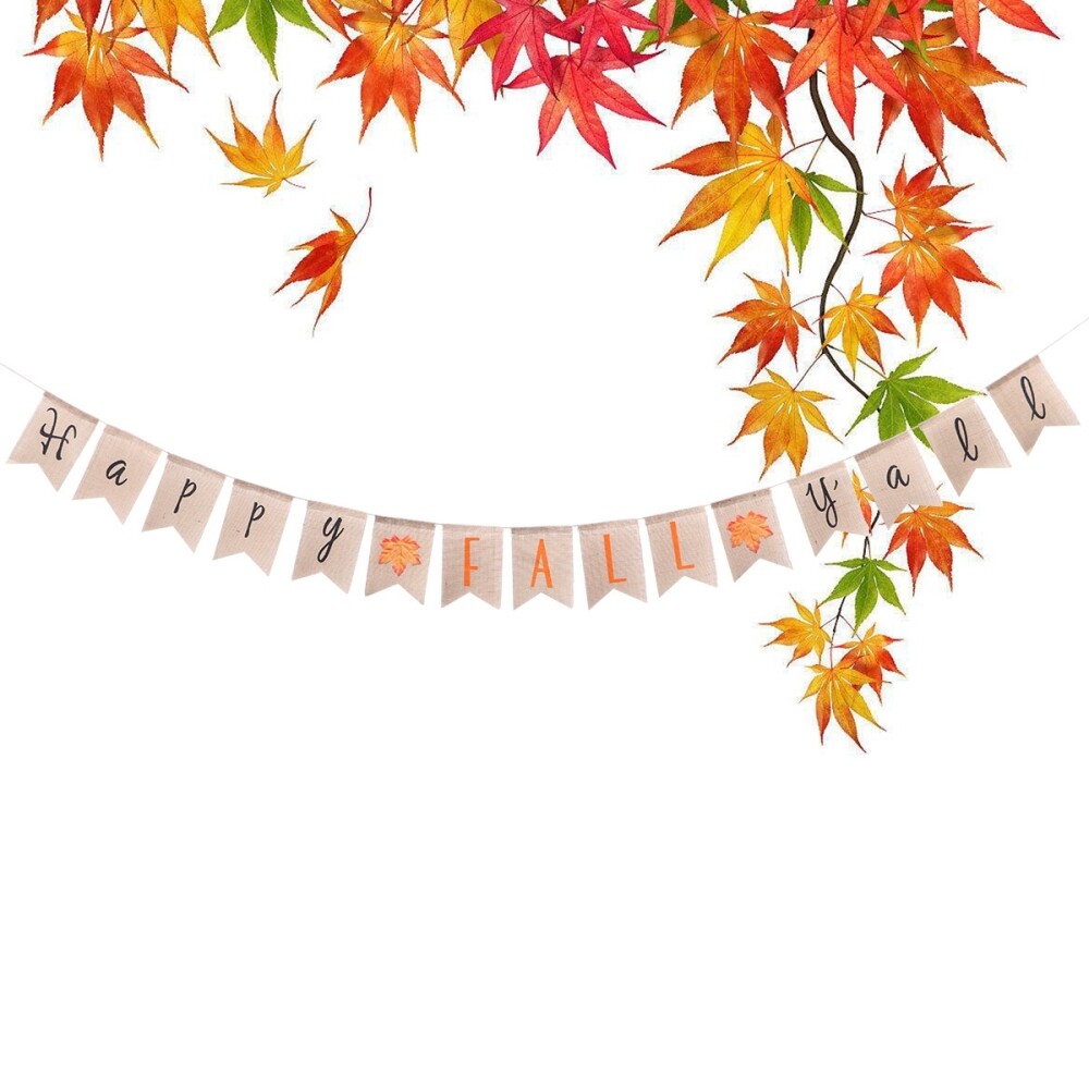 3 .5M Happy Thanksgiving Wall Decorations Burlap Banner Tree