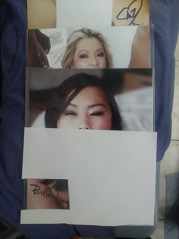3 Asian Signed (PRINT-COPY) 8x10 color Photo of Adult Asian Models Zo Rider Ling