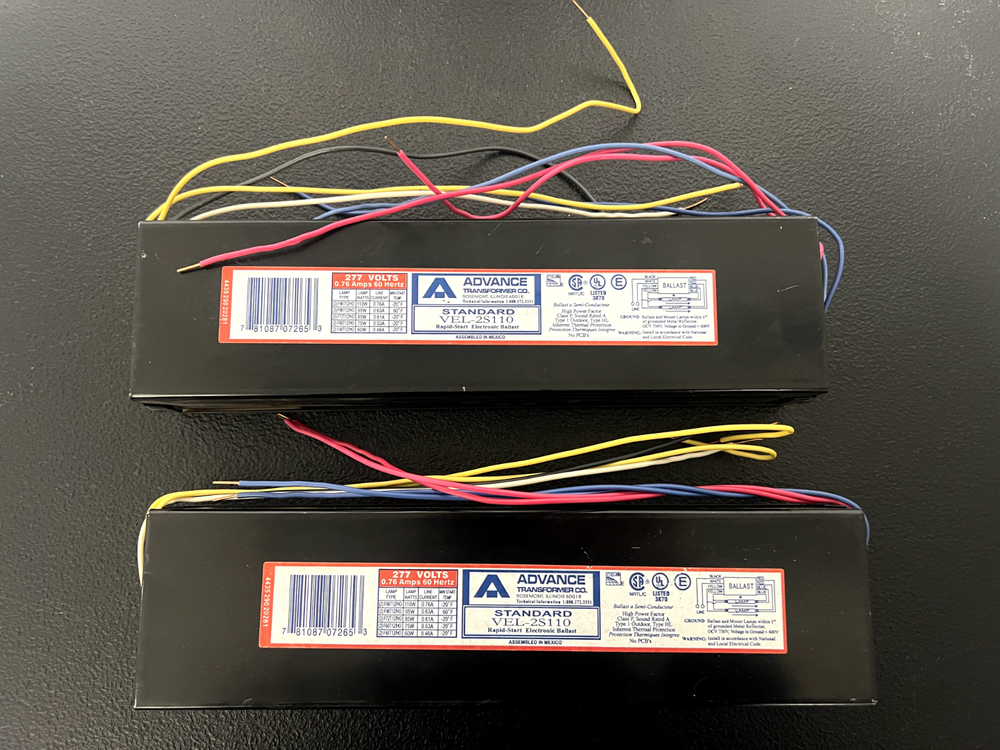2 Advance VEL2S110 Standard Rapid Start Electronic Ballast 277 V 60 Hz