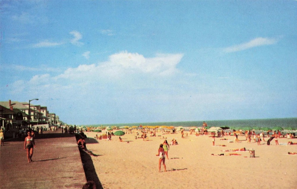 Pleasant Summer on the Beach - Ocean City Maryland MD - Postcard