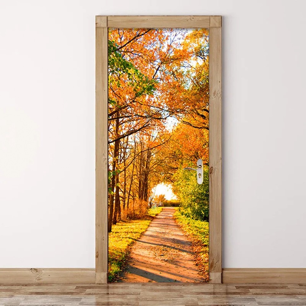 Custom 3D Forest Path Mural Wallpaper for Bedroom Living Room PVC