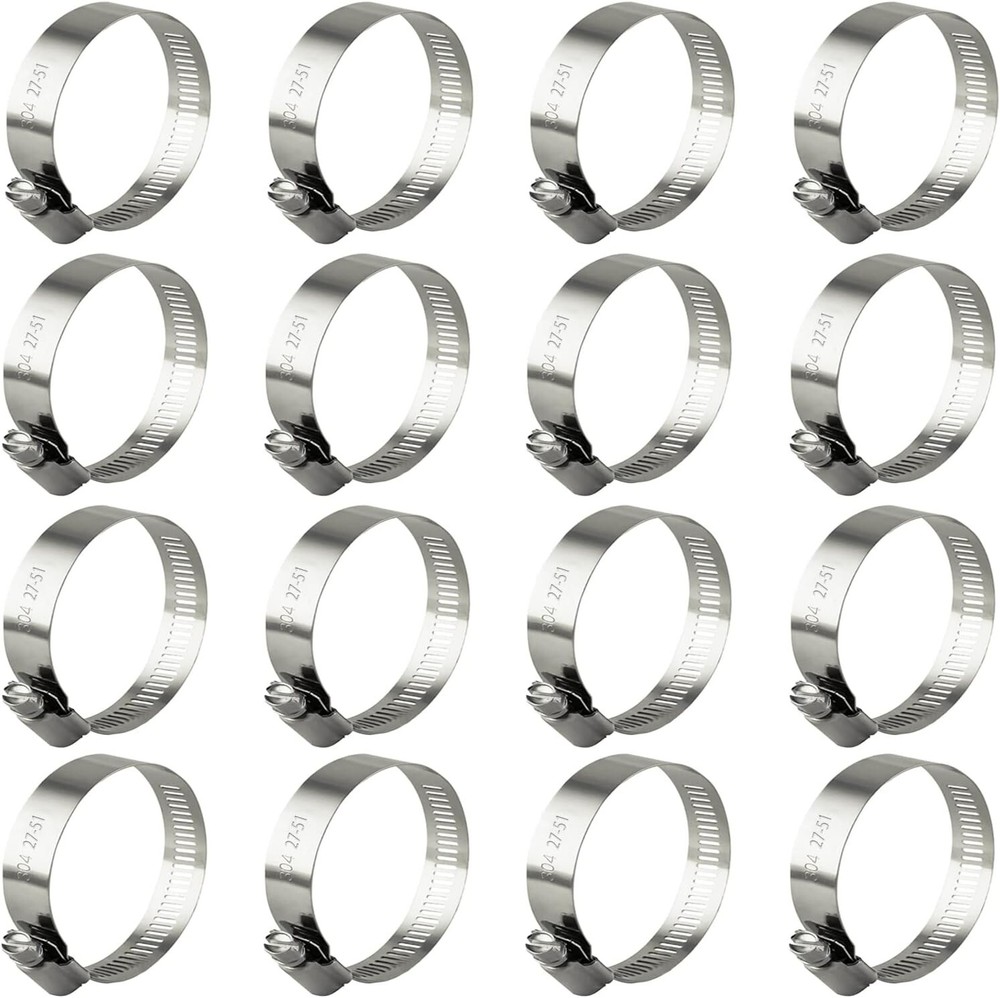 ZIPCCI Hose Clamp, 1-2 Inch Worm Gear Hose Clamps Stainless Steel for Fuel Li...